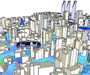 Air flow analysis of urban spaces