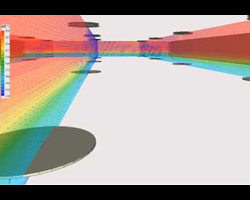 Water flow and temperature distribution in heat pool